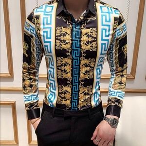 Alex Winer Wu Classic Royal Print Shirt